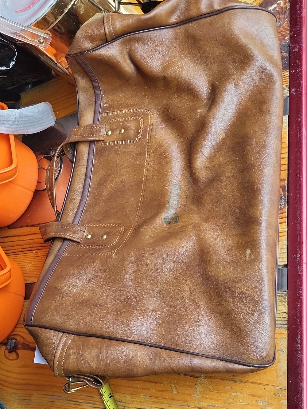 Leather Travel Weekender Bag - Brown